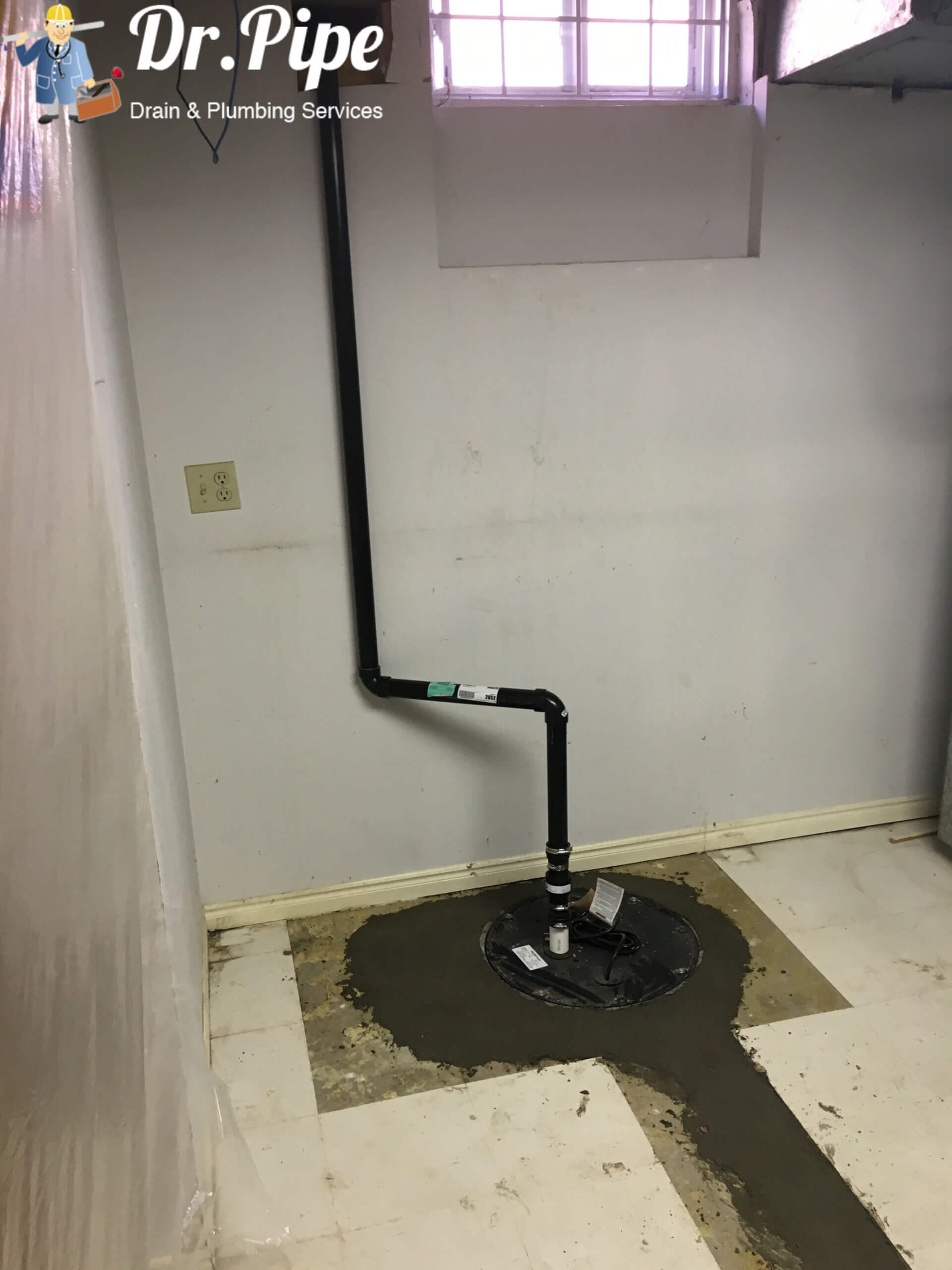 Sump Pump Installation Project Dr. Pipe Drain and Plumbing Ottawa