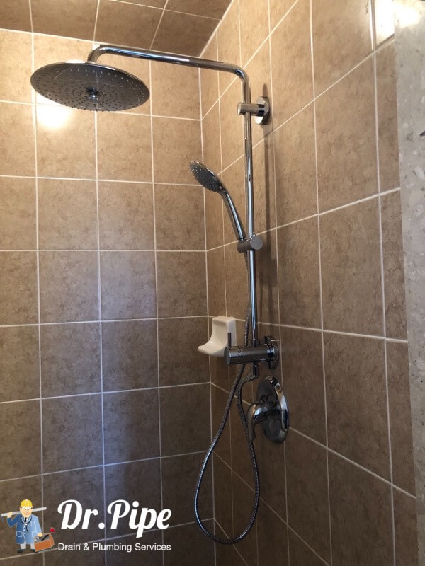 New shower faucet installation, after