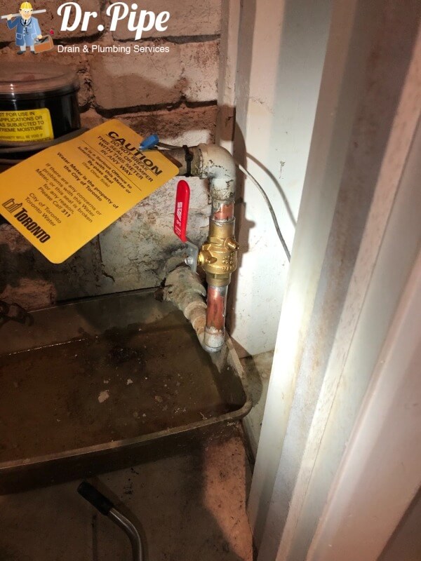 Plumbing repair, shut off valve replacement