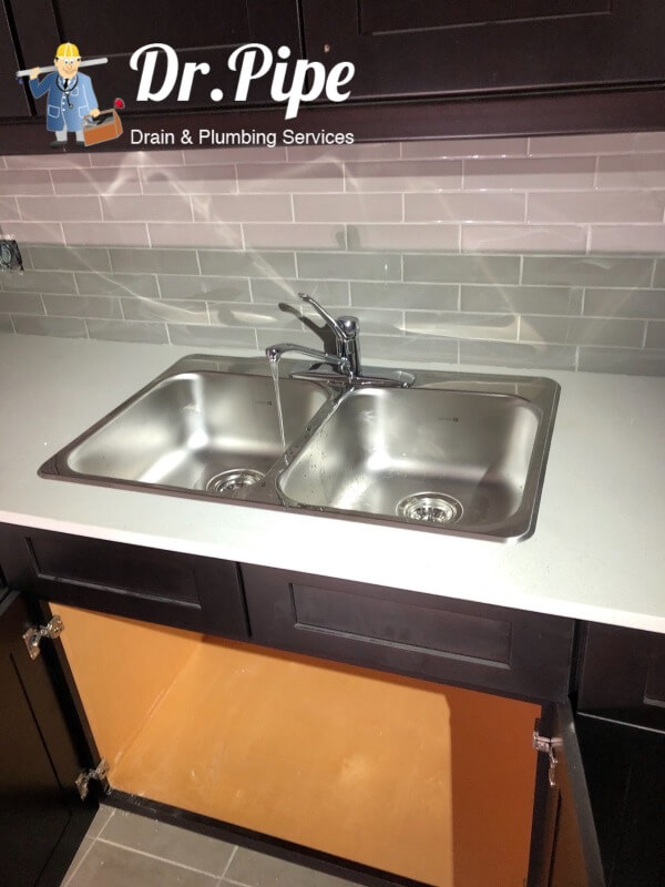 double kitchen sink installation