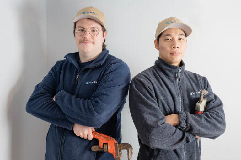 Dr. Pipe technicians arriving for swimming pool repair service in Ottawa